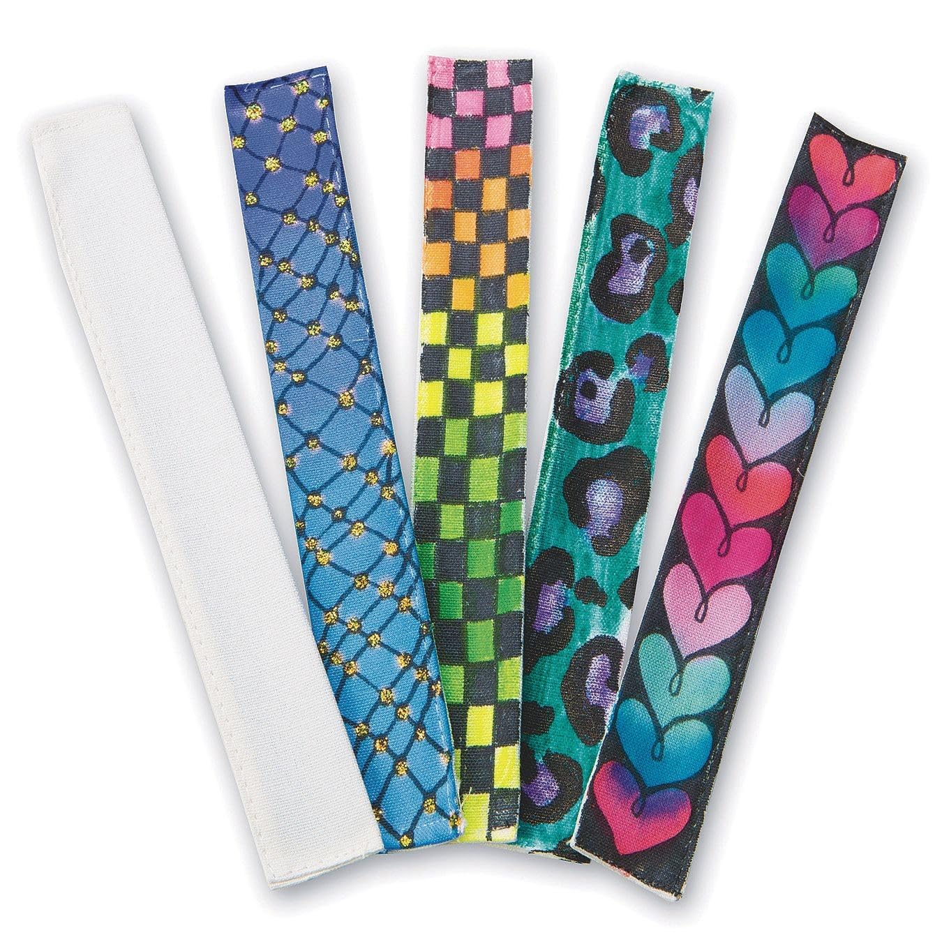 S&S Worldwide Color-Me™ Fabric Slap Bracelets - 1” x 9” - Pack of 48 for Creative Fun!