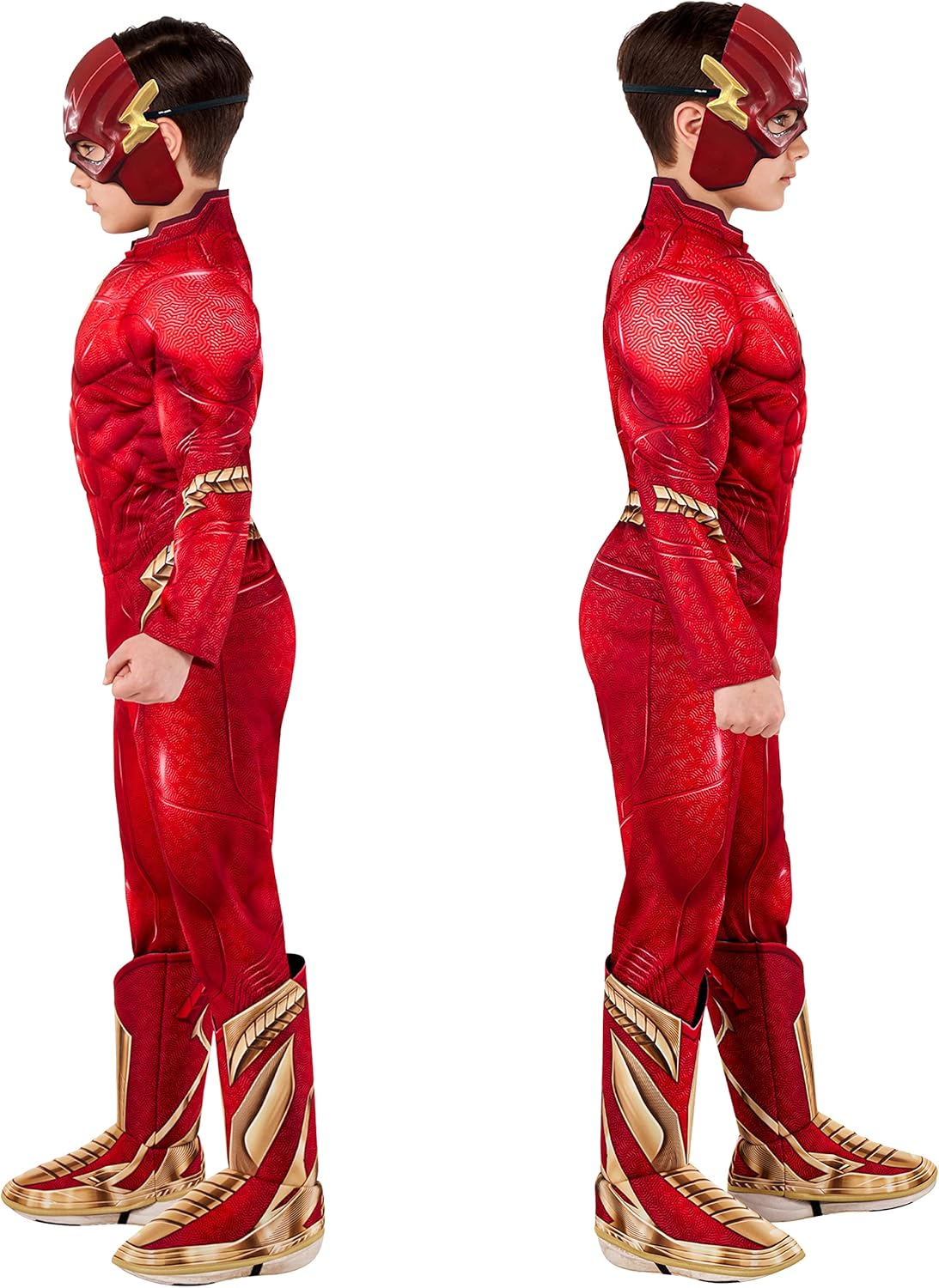 Rubie's Boy's DC: The Flash Movie Deluxe Costume Jumpsuit and Mask - Image 3