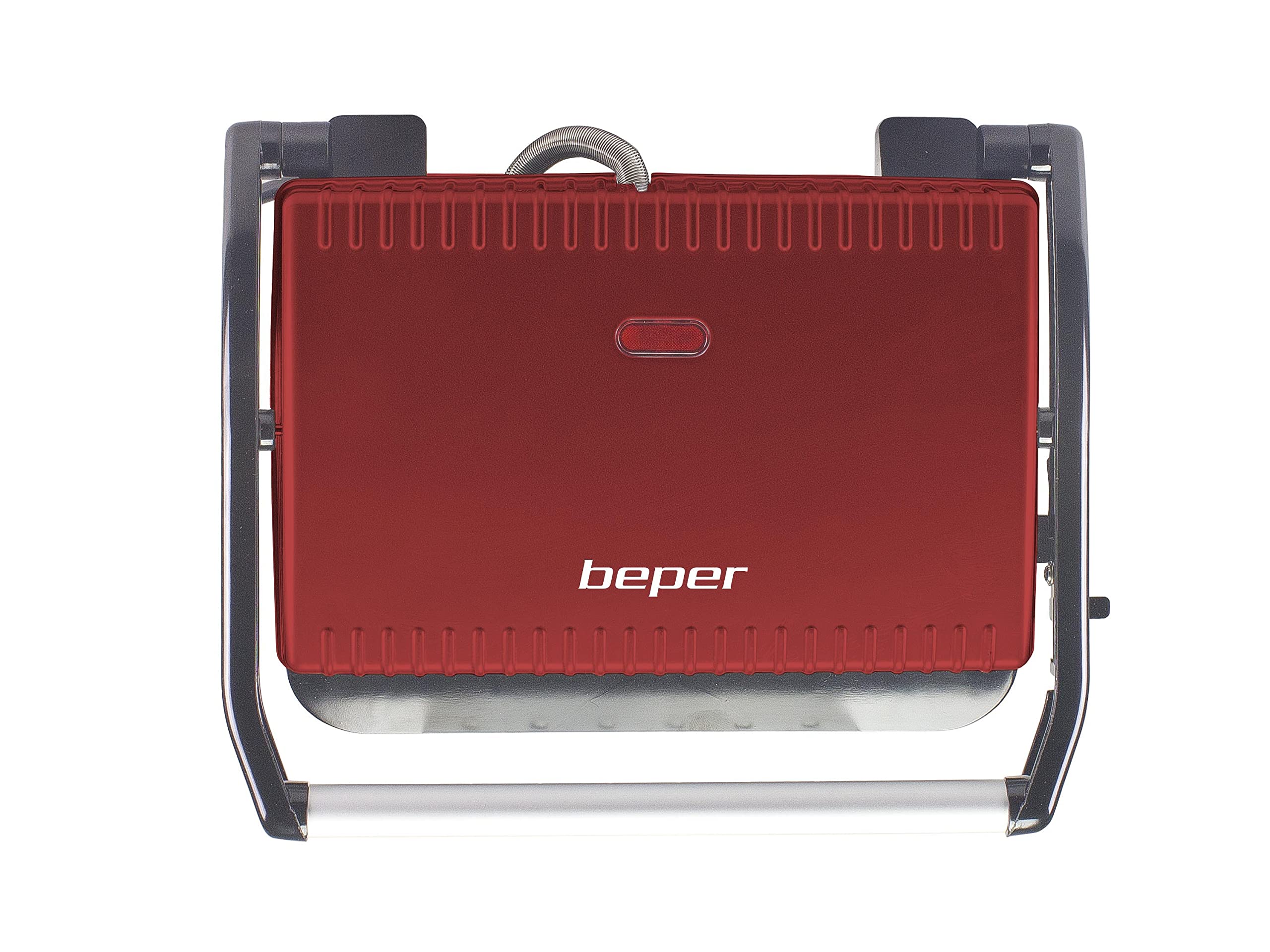 BEPER P101TOS002 Toasteur Machine à Sandwich, 850W, Plaque antiadhésive, Poignée thermo-isolante, Rouge