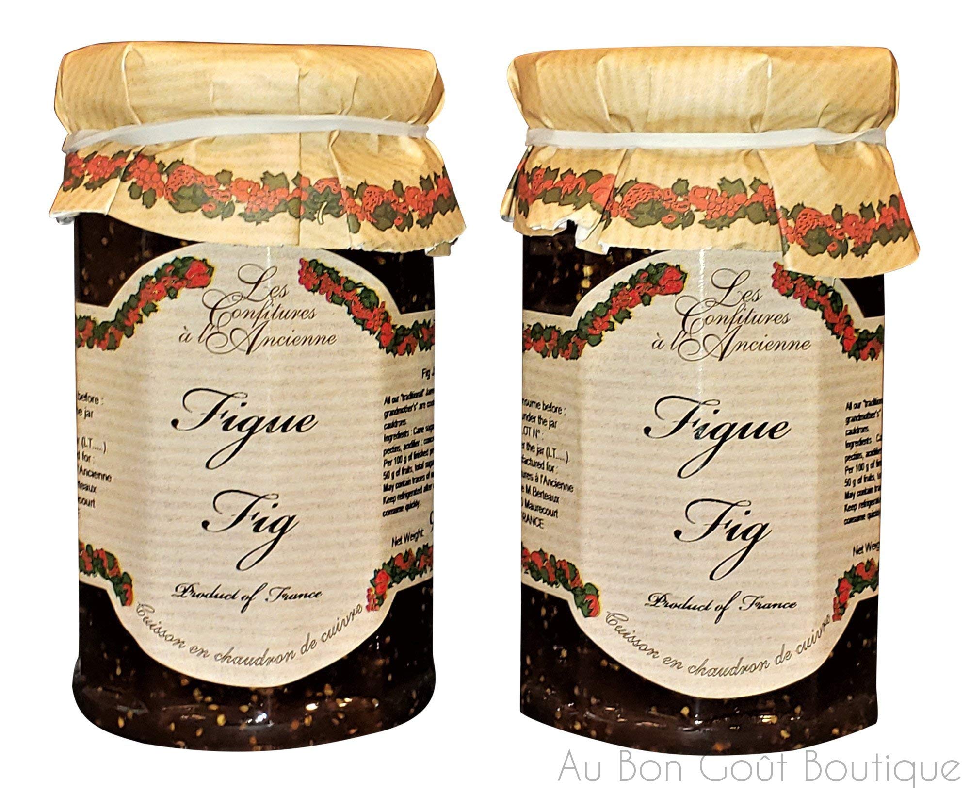 Set of 2 Jars, Les Confitures à la Ancienne - Figue French Preserves/Jam, 9.5 oz