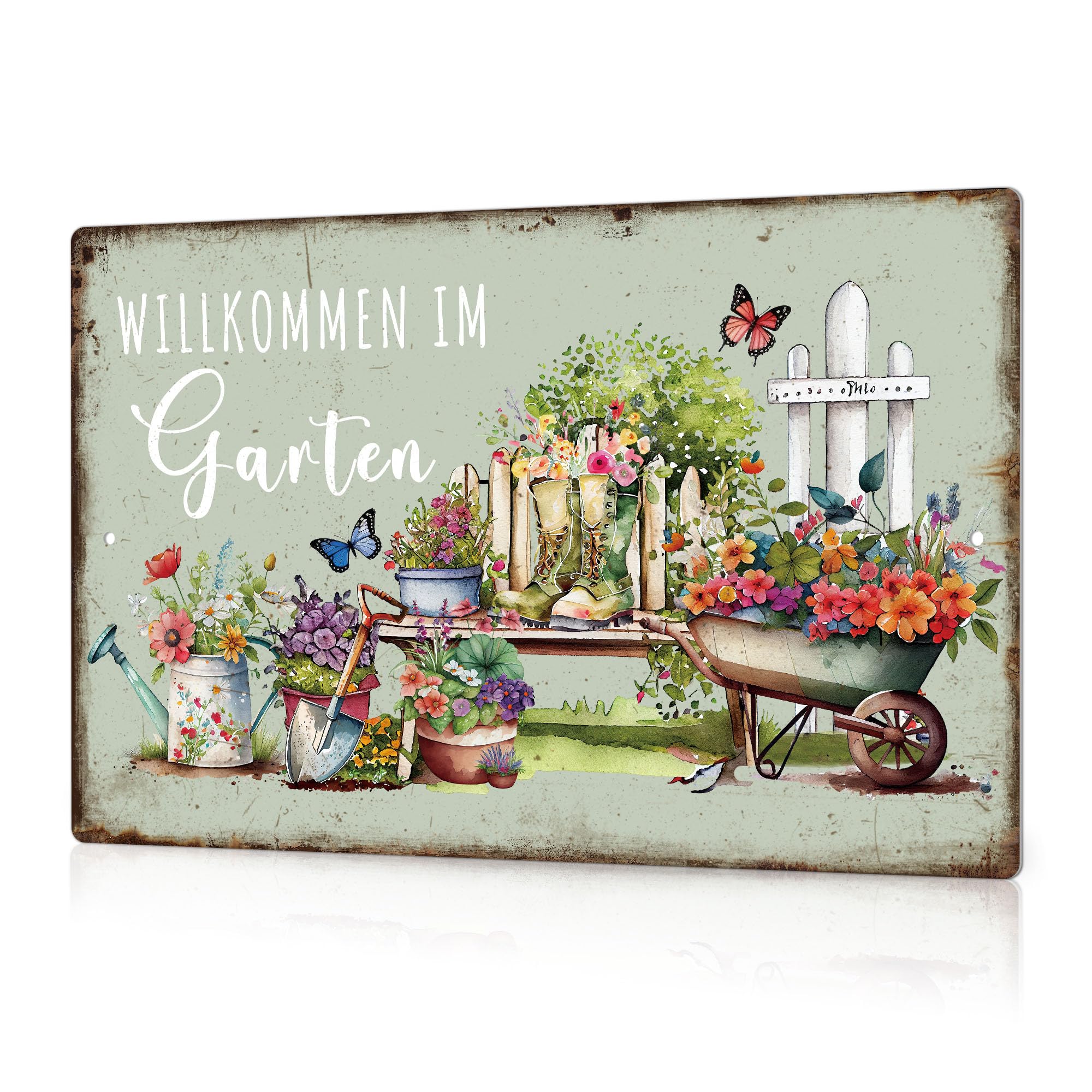 Metallschild Schuhe Spruch - Witzige Wanddekoration Für Flur & Eingang