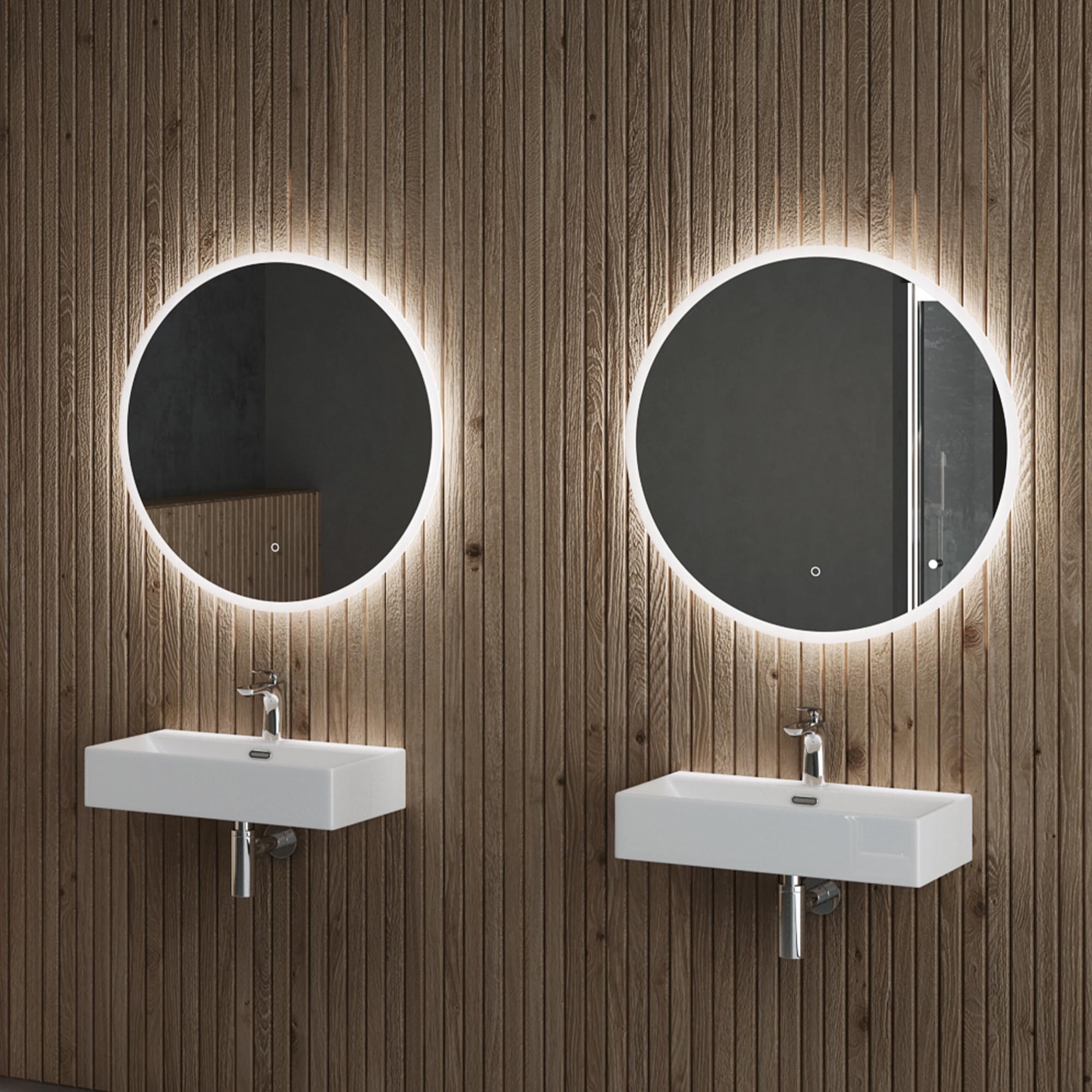 doporro Lavabo Bagno in Ceramica Bianco Lucido 60x36x13 cm – Lavabo Sospeso o da Appoggio Piccolo con Foro Rubinetto e Troppopieno, Brüssel206