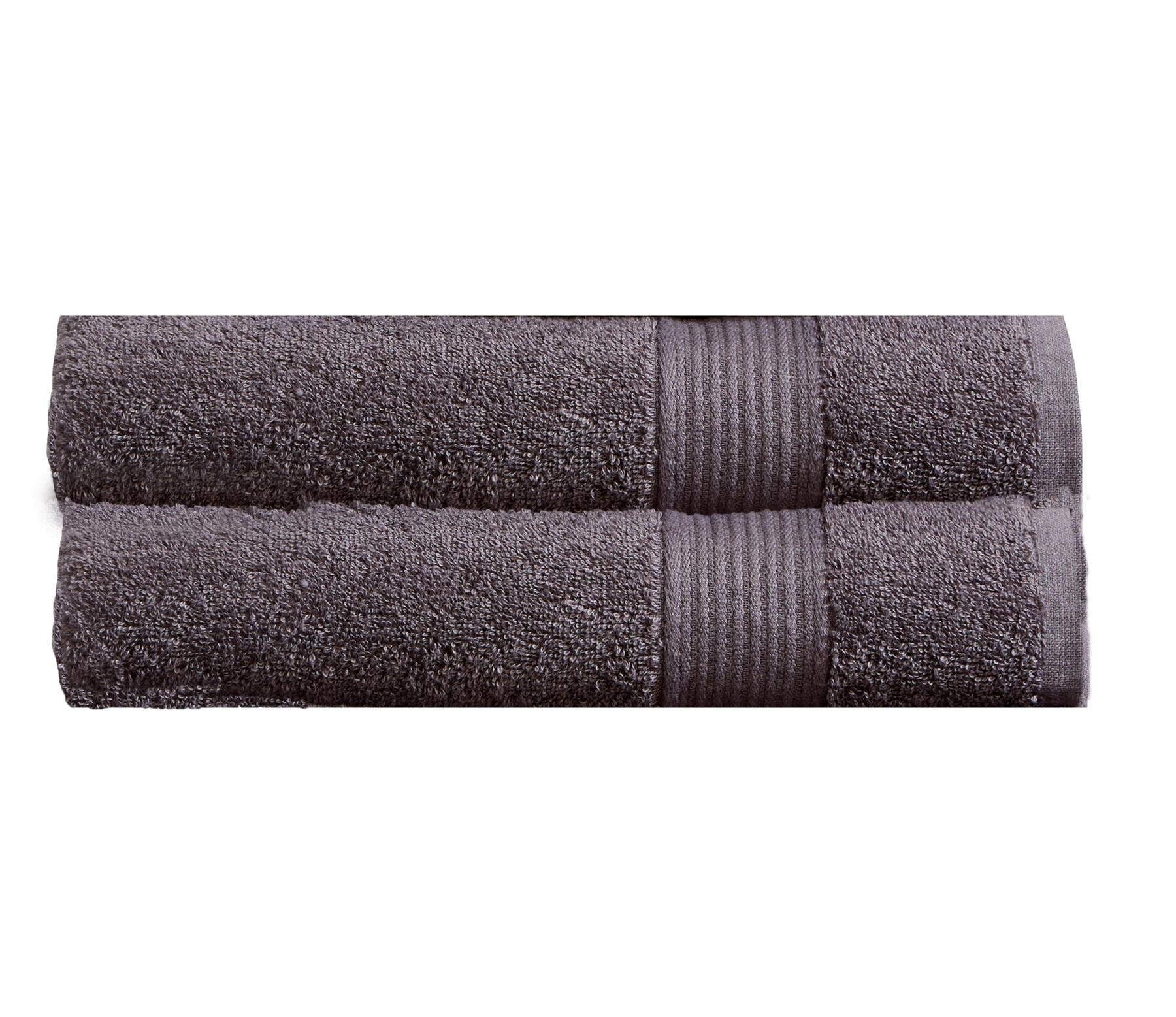 Olivia Rocco Charcoal Egyptian Cotton Towels Home Bathroom Towel Set Bale Fade Resistant 500Gsm Home Collection Bales Bath Sets, 2 Bath Towels