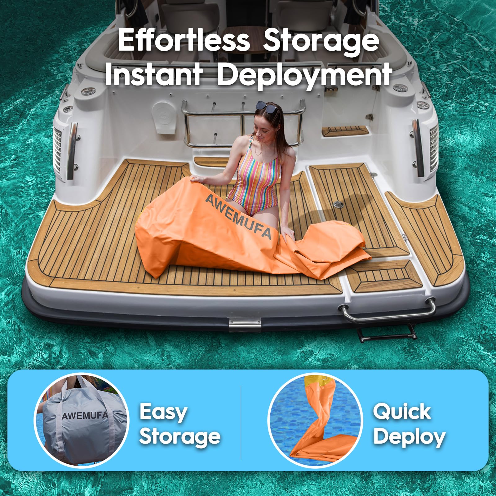 AWEMUFA 10ft Heavy Duty Inflatable Boat Fender Gallery Image