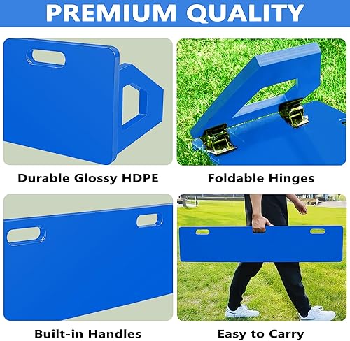 Miniatura 3 de Tabla de rebote de fútbol de 45 pulgadas42 pulgadas de pared de fútbol plegable con 2 ángulos de rebote para pasar y practicar tiro