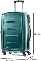 Vista 142 de Samsonite Winfield 2 Equipaje rígido con ruedas giratorias, Azul profundo, Juego de 3 piezas (20/24/28)