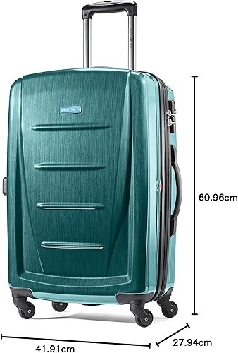 Vista 142 de Samsonite Winfield 2 Equipaje rígido con ruedas giratorias, Azul profundo, Juego de 3 piezas (20/24/28)