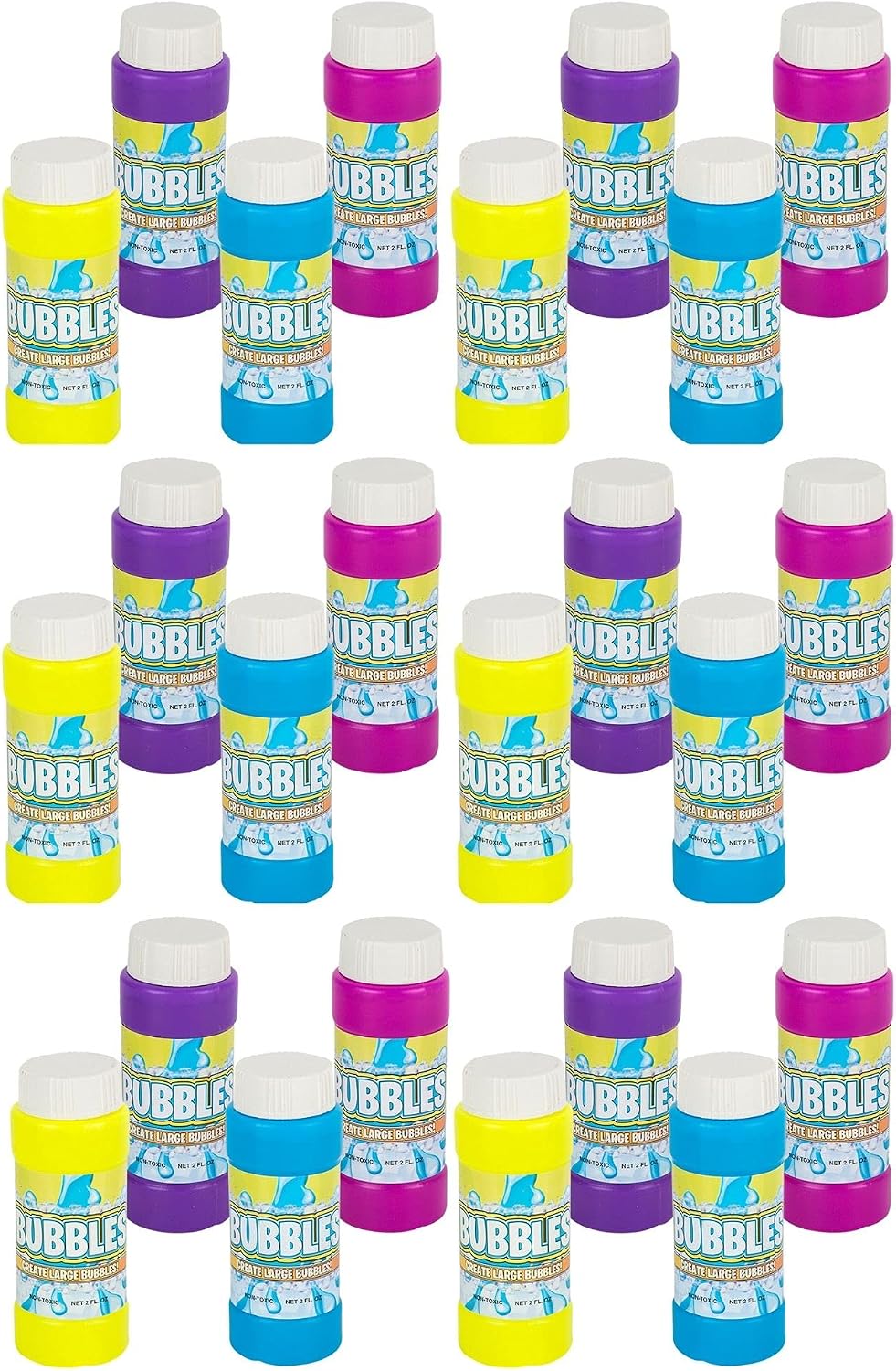 Rhode Island Novelty Bubble Bottles Assortment (12-Pack) - 2 oz