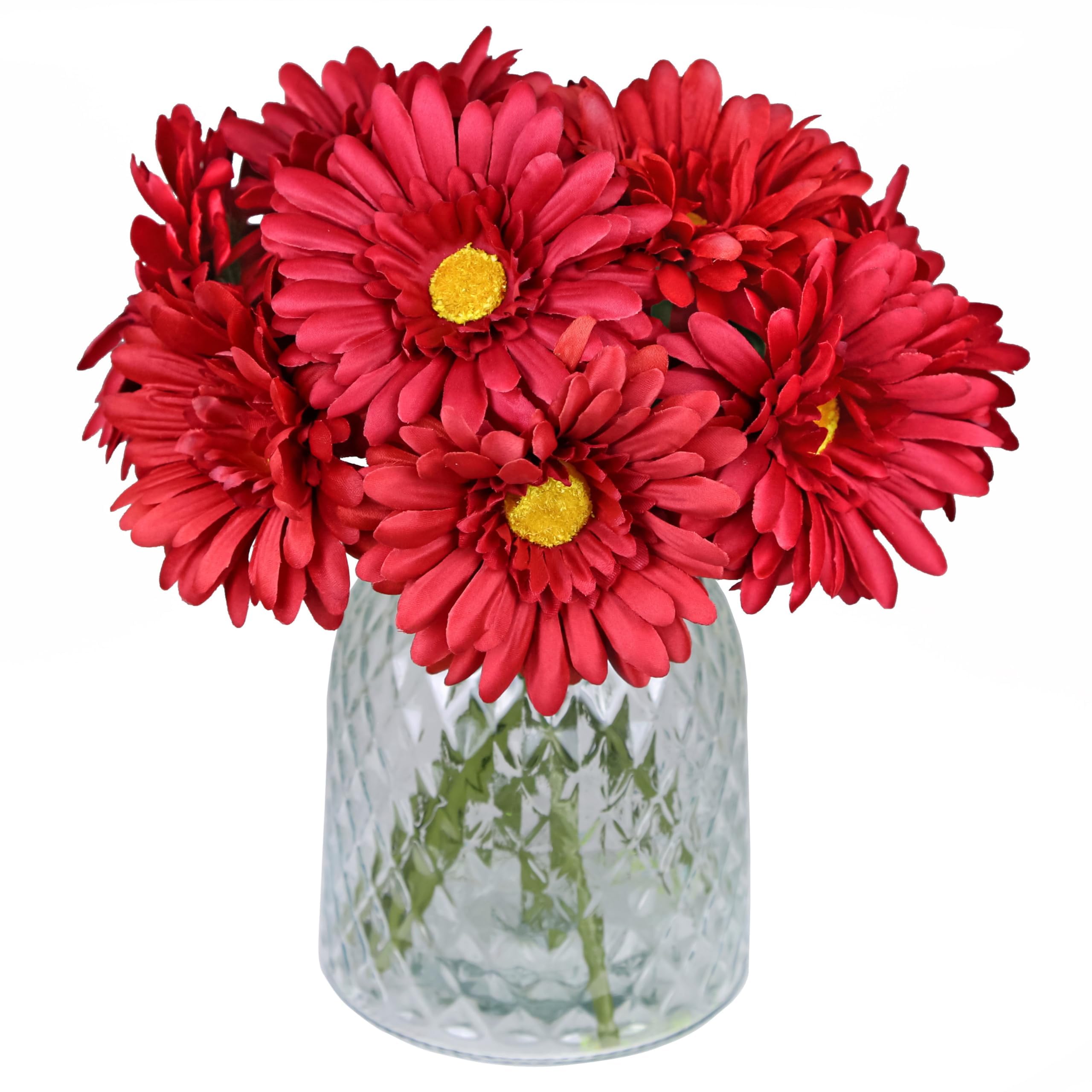 TOPIA Artificial African Daisies Red