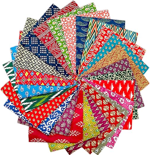 SVC Culture Cotton Blouse Pieces – Pure Cotton Fabric (Pack of 10, 1 Meter Each) | 44" Width Saree Panna | Soft & Comforta...
