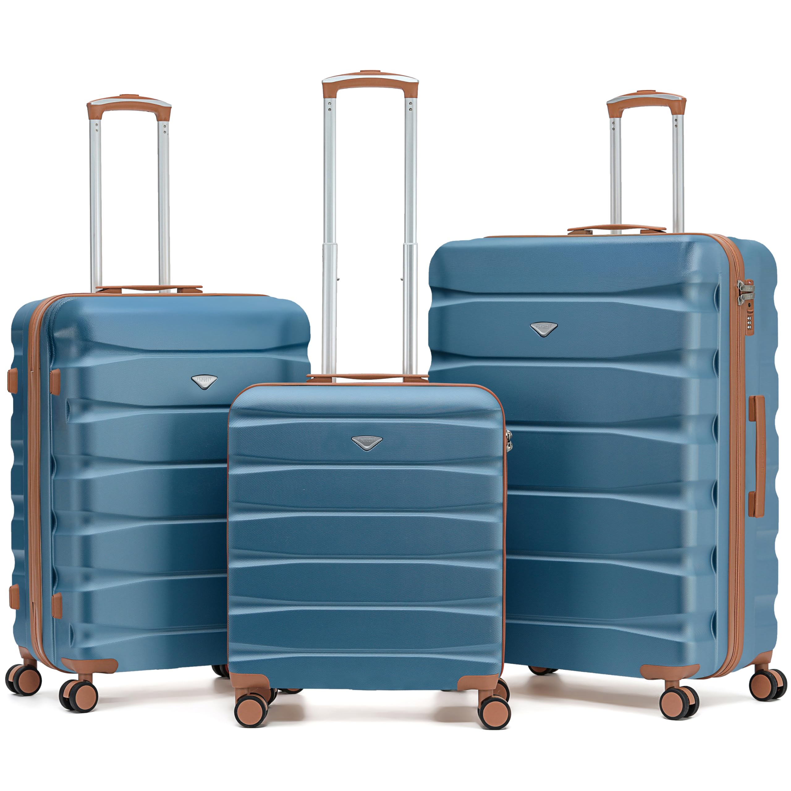 Flight Knight Underseat Cabin Suitcase 45x36x20cm | Free Hand Luggage for EasyJet & Wizz Air | Lightweight ABS Hard Shell with 8 Silent-Glide Spinner Wheels | Max Space Travel Bag — view 123