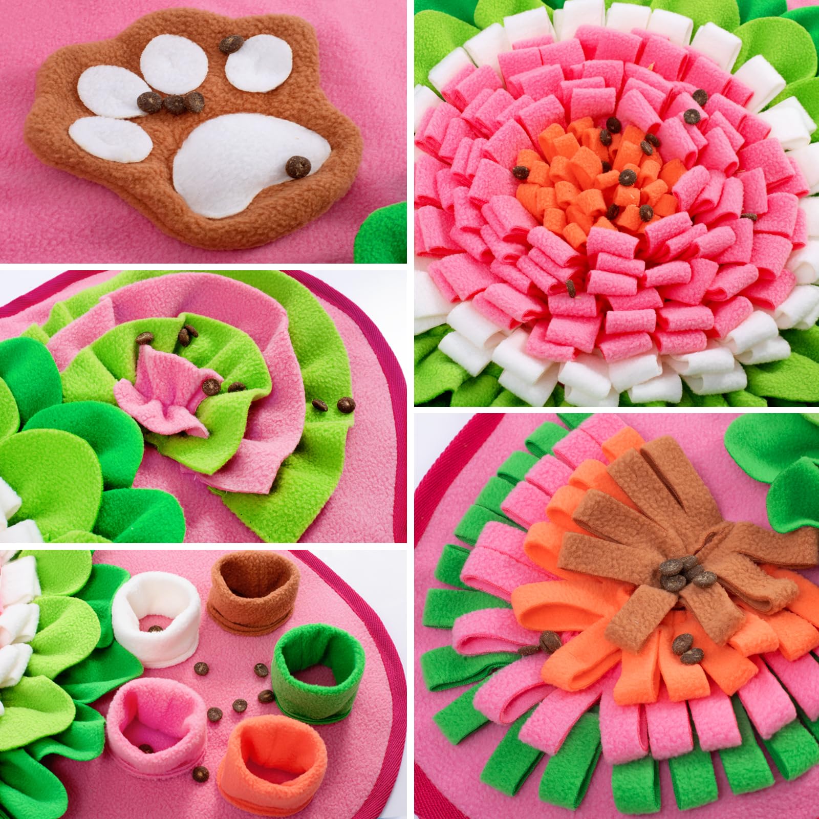 Tapete para olfatear para perros, tapete de olfateo para mascotas para perros pequeños y medianos, tapete interactivo para olfatear cachorros, tapete de alimentación lenta para entrenamiento y alivio