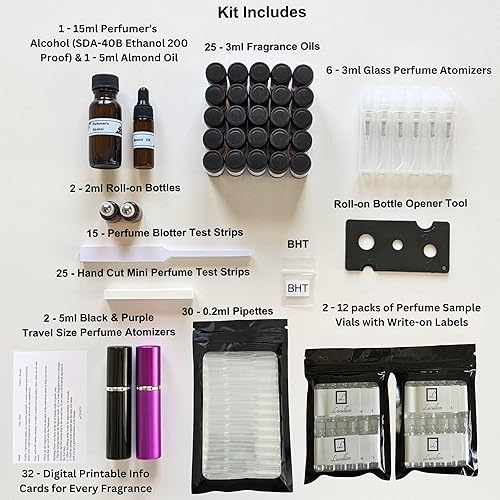 Miniatura 3 de Kit de Creación de Perfume Lucullion, Set de Actividad Personalizable para Hacer Perfume, Regalo para Ella, Regalo DIY para Mujeres