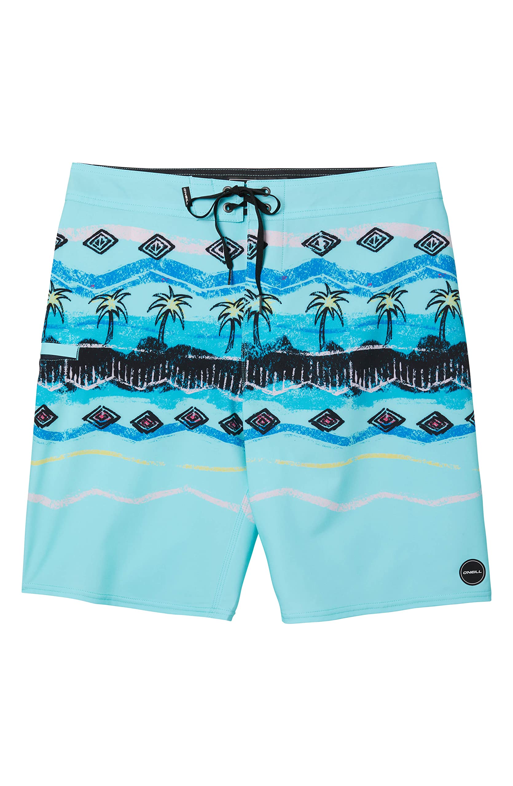 Boys Hyperfreak Heist Print Swim, Turquoise, 29