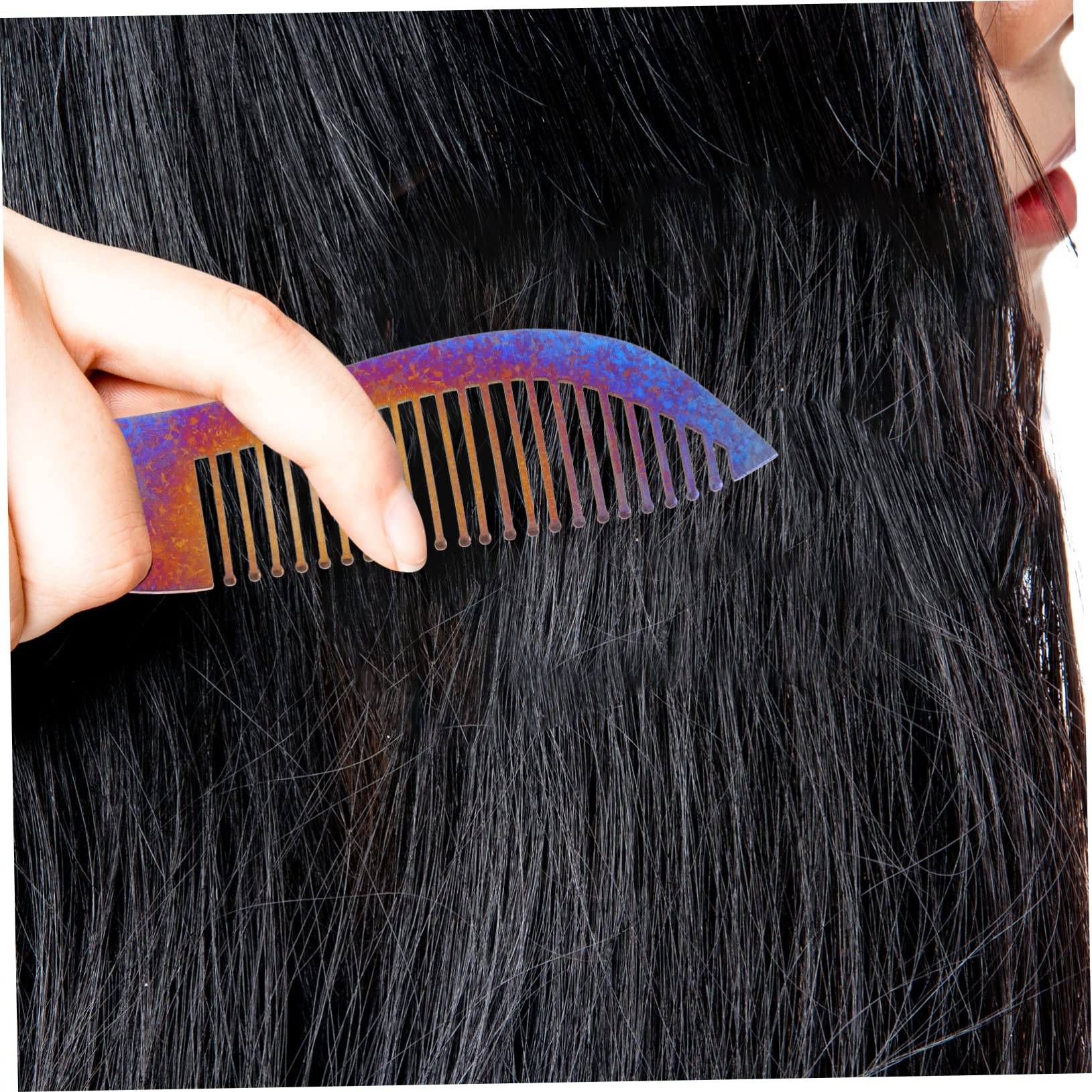 Healeved 4piezas Peine De Titanio Antiestático Para Estilismo Profesional Peine Portátil De Barbería y Salón Para Cortes y Peinados Ligero y Resistente La Corrosión