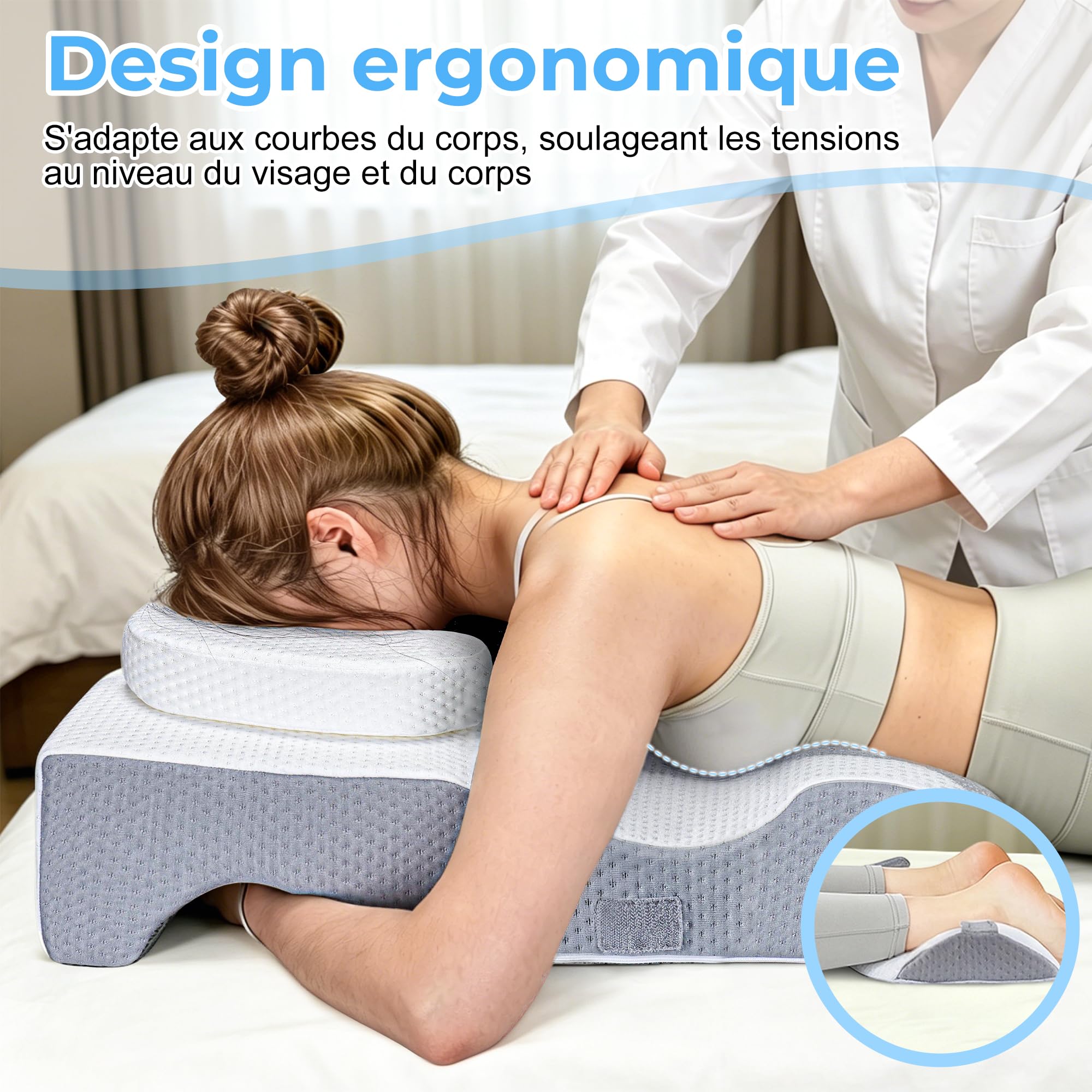 Oreiller Face vers Le Bas, Oreiller avec Trou pour Visage, Vitrectomie, BBL