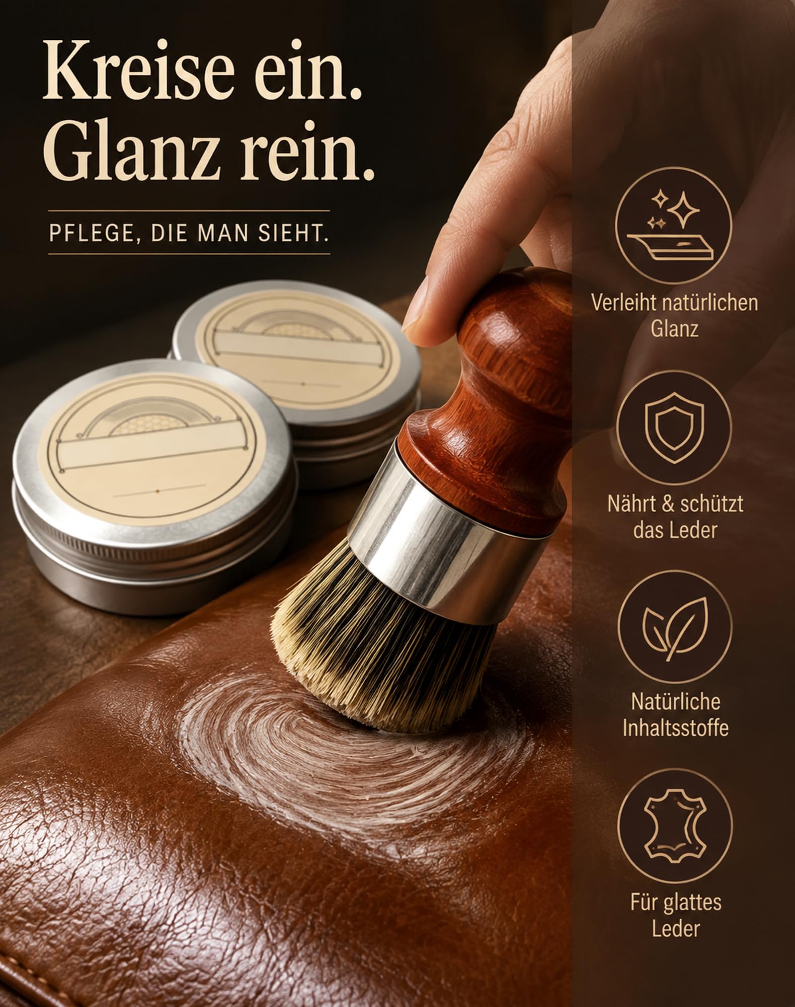 Hordelux Lederpflege - Lederbalsam für Autositz，2