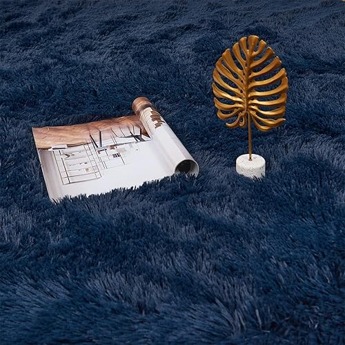 Miniatura 36 de AMTOVO Alfombras de área para sala de estar, 6 x 9 pies, color negro y gris, alfombra grande y esponjosa, alfombra para dormitorio, alfombra