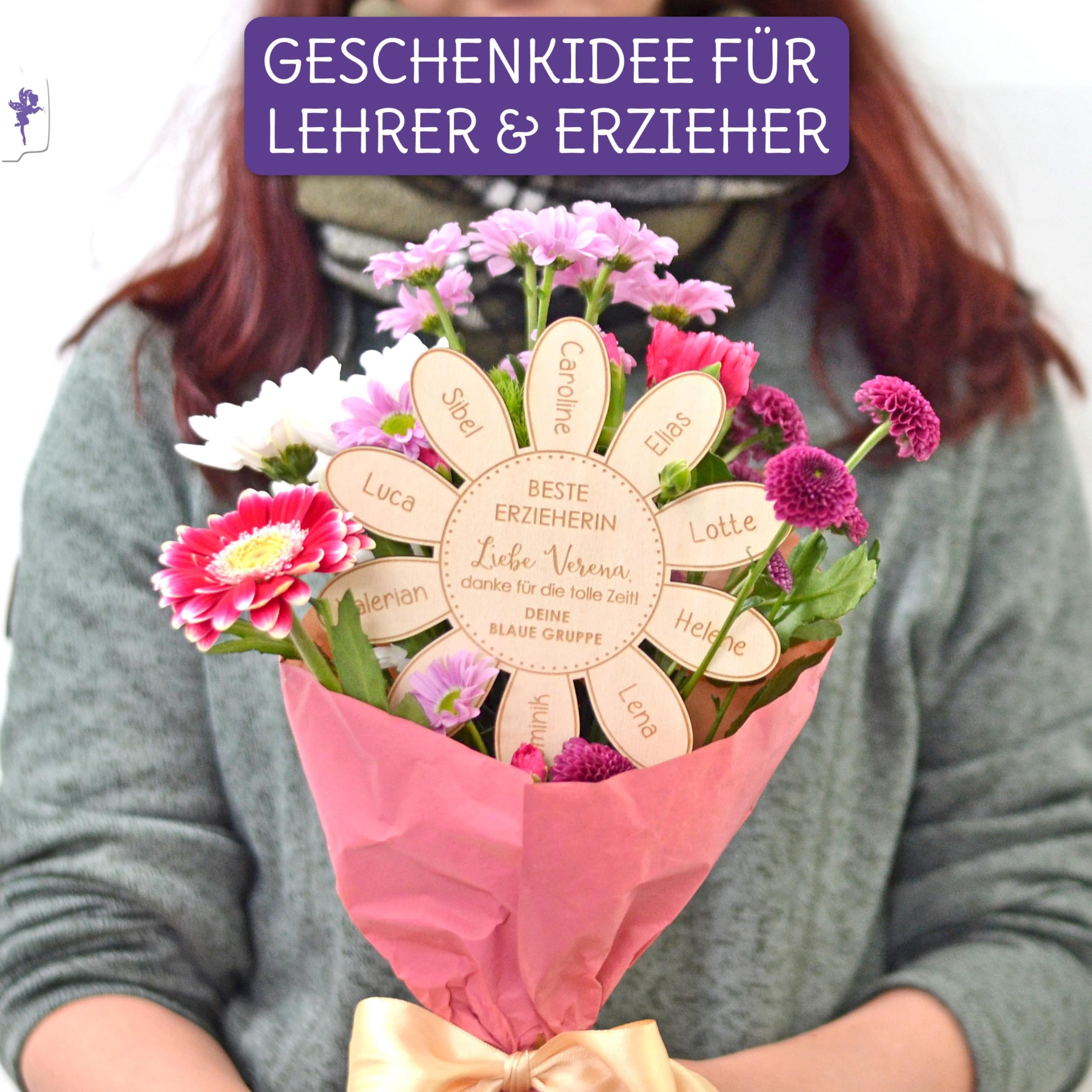 Handgefertigte 3D-Pop-Up-Blumenkarte – Dankes- Oder Abschiedsgeschenk Für Lehrer, Mit Umschlag