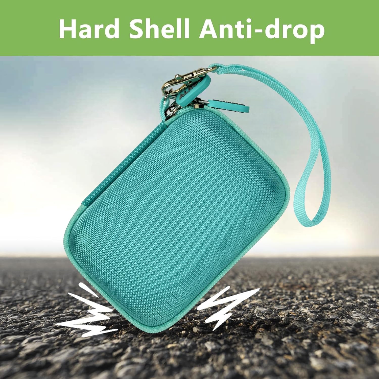 Carrying Case Compatible with JBL Go 4 - Portable Bluetooth Speaker Box Pro Sound, Also for Go 3/Go3 Eco/Go2 Waterproof Mini Wireless Speakers - Case Only (Mint) - Image 5