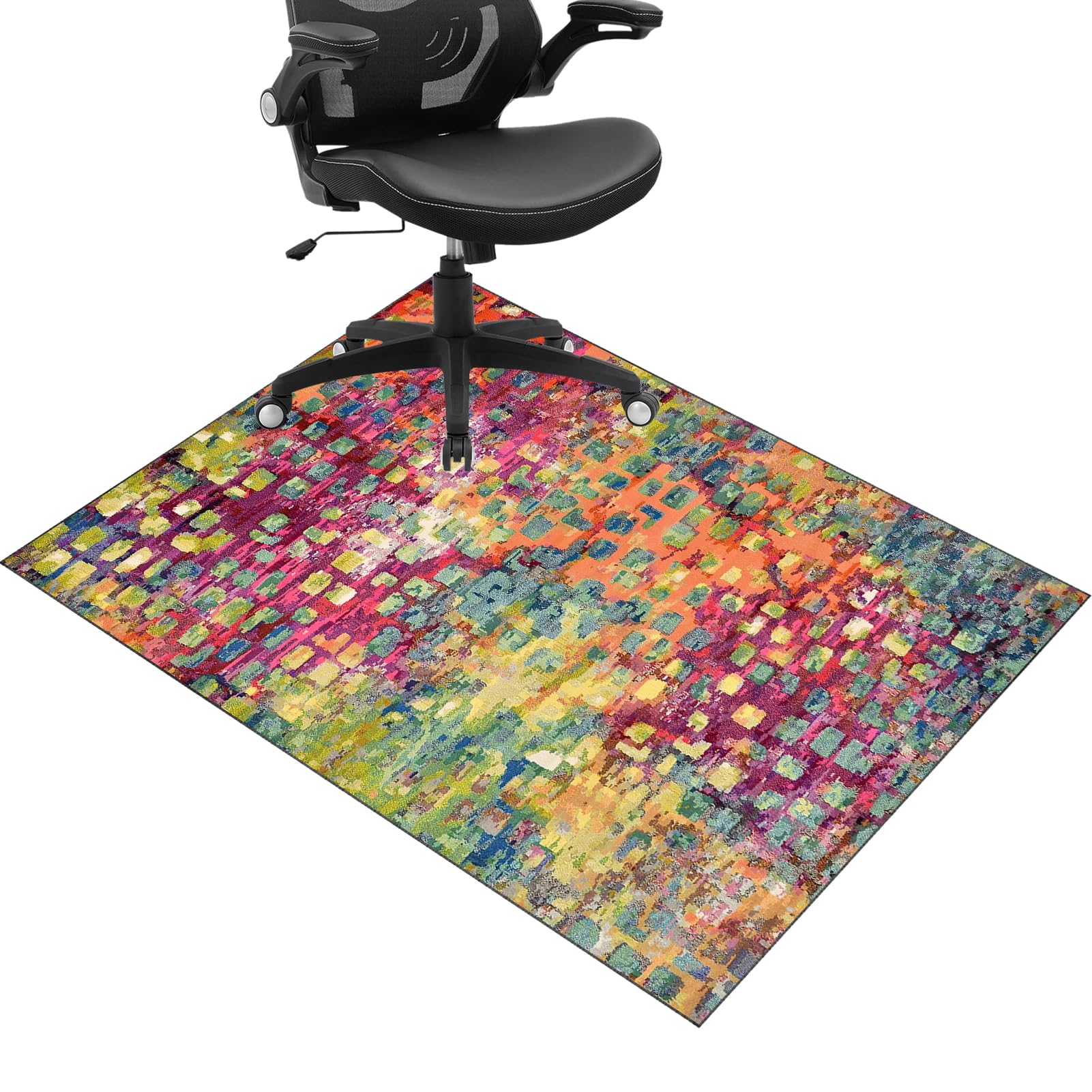 JaevKwzy Office Chair Mats for Carpeted Floors, Gaming Chair Mat, Carpet Protection Mat, Hardwood Floor Mat Protector, Non Slip Chair Floor Mat,Desk Chair Mat for Parquet, Tile, Laminate 90 x 120 cm