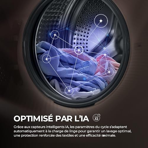 HAIER - Lave-Linge Hublot - Machine à Laver 13kg/1400 trs/min - Classe Énergétique A - 15 Programmes - Fonction Vapeur & Refresh, Silencieux - Blanc - 85 x 60 x 62,1 cm - Modèle HW130-BP14357UFR - 4