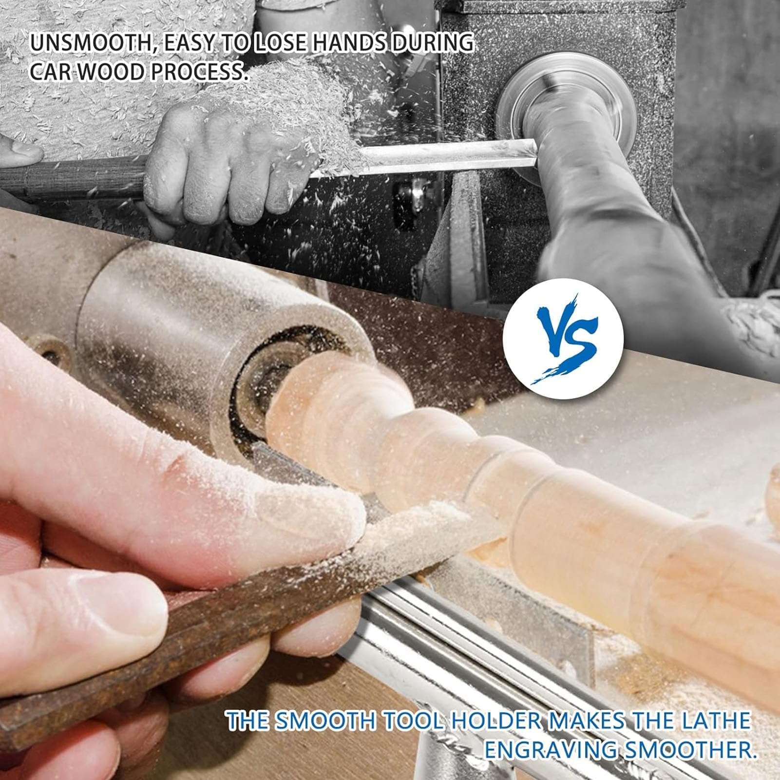 Portaherramientas de torno de 12 pulgadas con construcción de acero 304 y poste de 1 pulgada para base de 25 mm, parte superior cóncava para estabilidad en torneado de