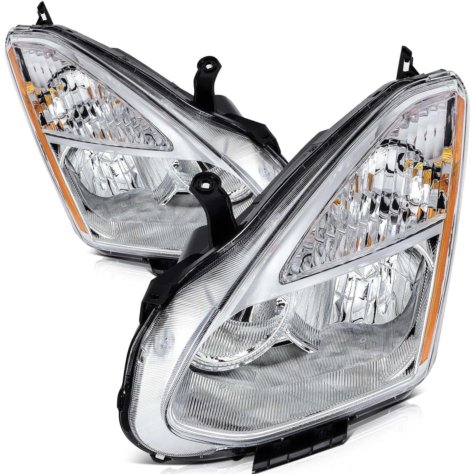 Headlights Assembly Chrome For 2008-2013 Nissan Rogue 20 Eem Indicado En Descripción