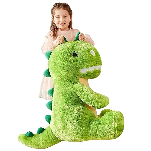 IKASA Large Dinosaur Stuffed Animal Plush Toy,Giant T-Rex Cute 23" Jumbo Soft Toys,Huge Big Size Fluffy Plushy Fat Plushie,Gifts for Kids - Dinosaur - Giant