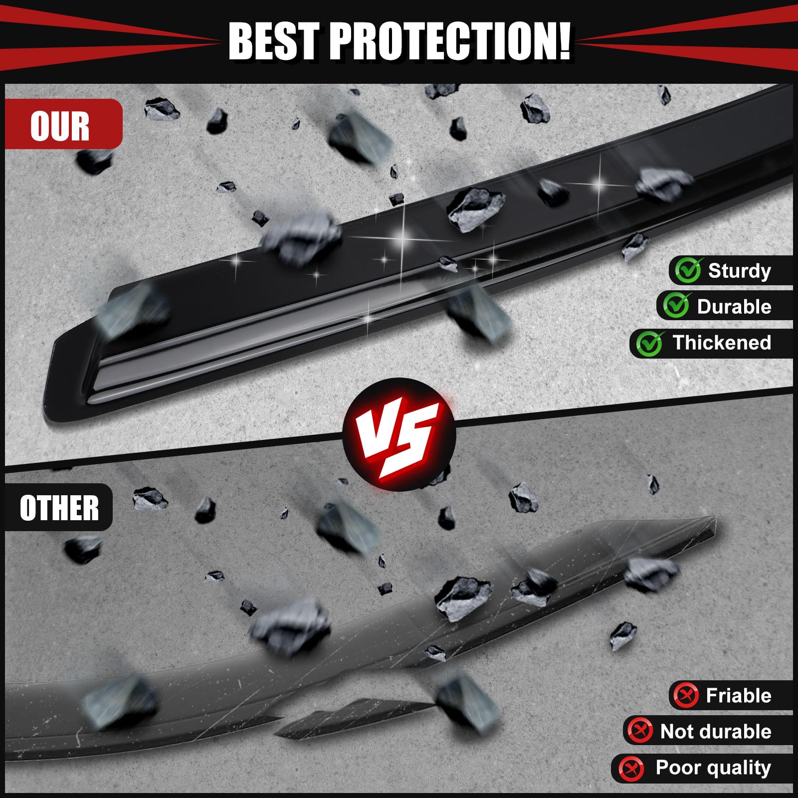 Deflettori D'aria Auto Compatibile con VW T-ouran 1T1, 1T2 2003-2010, VW T-ouran 1T3 2010-2015, 4 Pezzi Deflettori del Vento per Auto