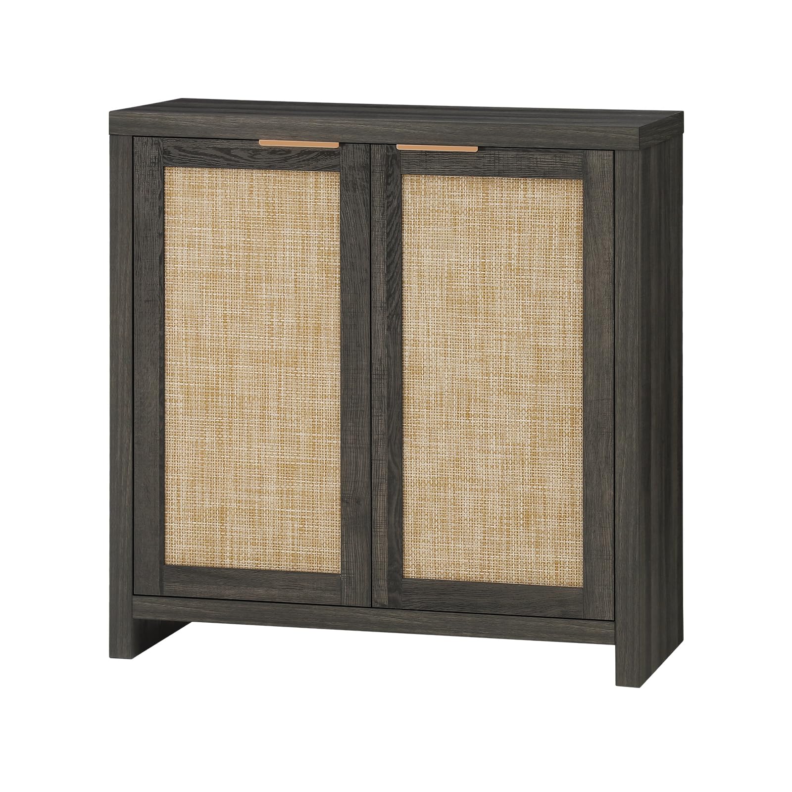 Hampstead Storage Sideboard Cabinet with Rattan Doors and Adjustable Shelves, Buffet Kitchen Cabinet Cupboard Console for Living Room