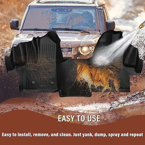 Miniatura 7 de KMF Alfombrillas para suelo de 2015, 2016, 2017, 2018, 2019, Ford Transit 150-250-350 (sin conexión), protección para todo tipo de clima,