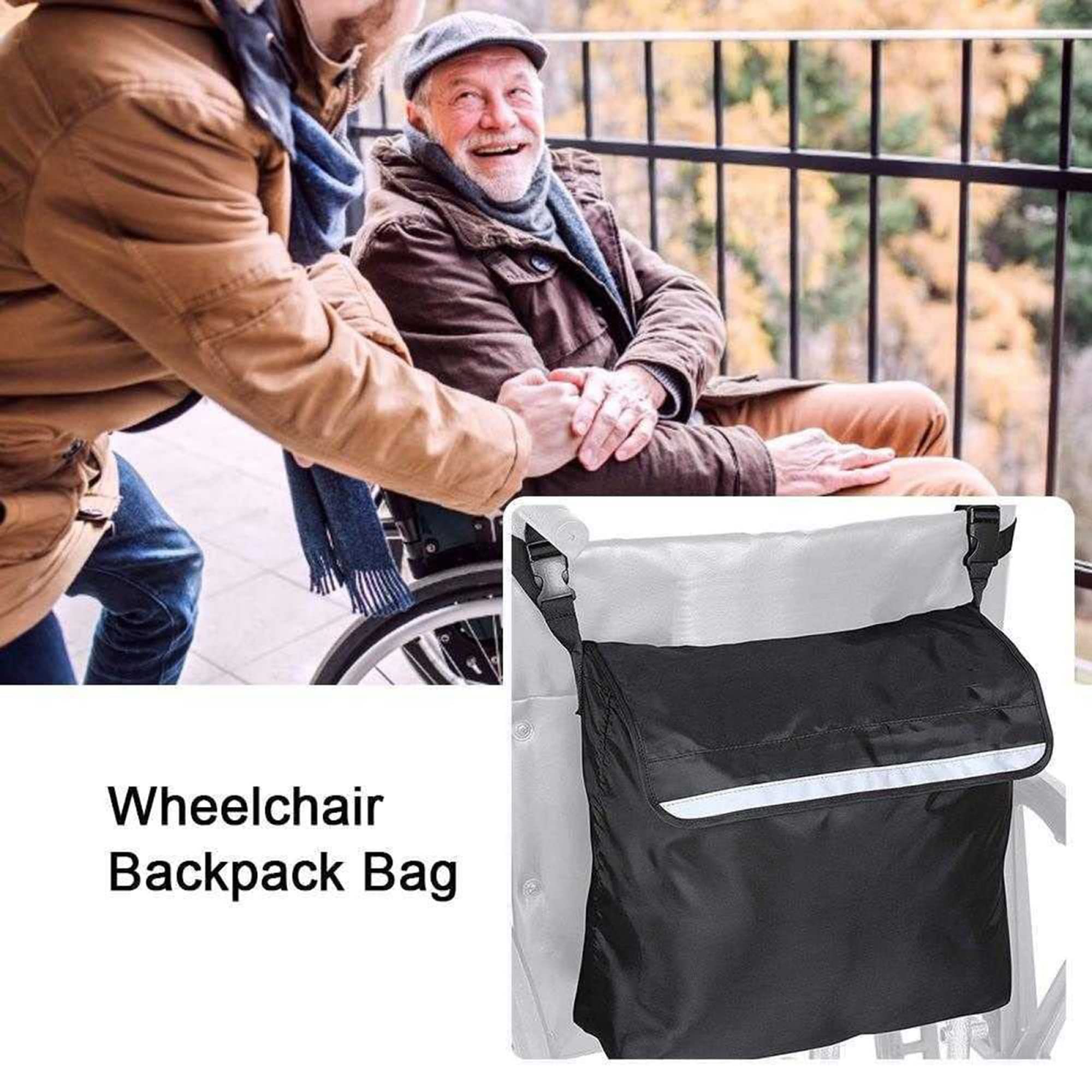 Bolsa para Andador, Duradera, Resistente al Agua, Bolsa organizadora para Andador, Bolsa de Accesorios, Lavable a máquina para Andador con Ruedas y Silla de Ruedas/Black