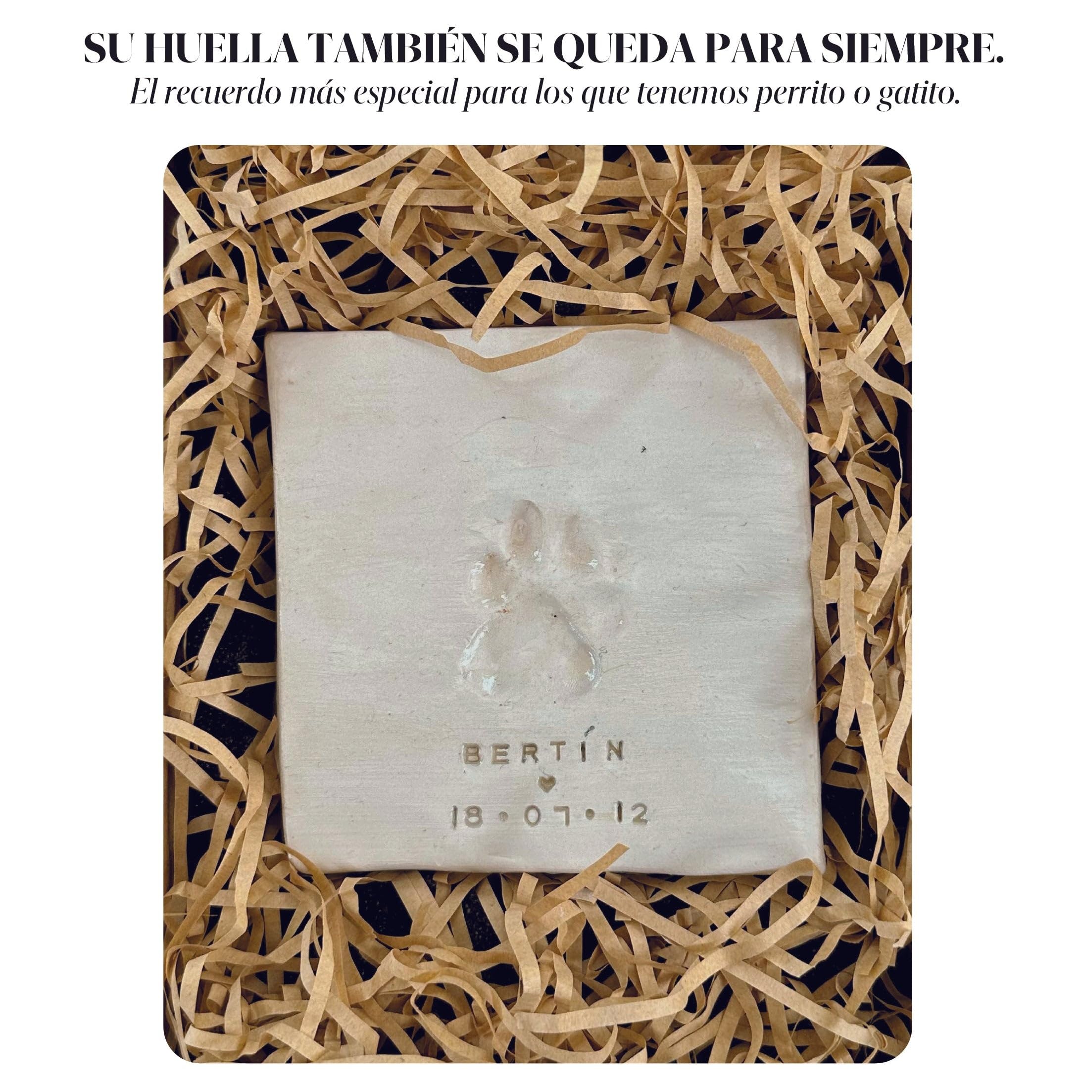 KLAYFUL Marco huellas bebé recién nacido con arcilla Kit completo para huellas bebe recién nacido, recuerdo personalizado y decorativo – Regalo bebe personalizado ideal para padres primerizos