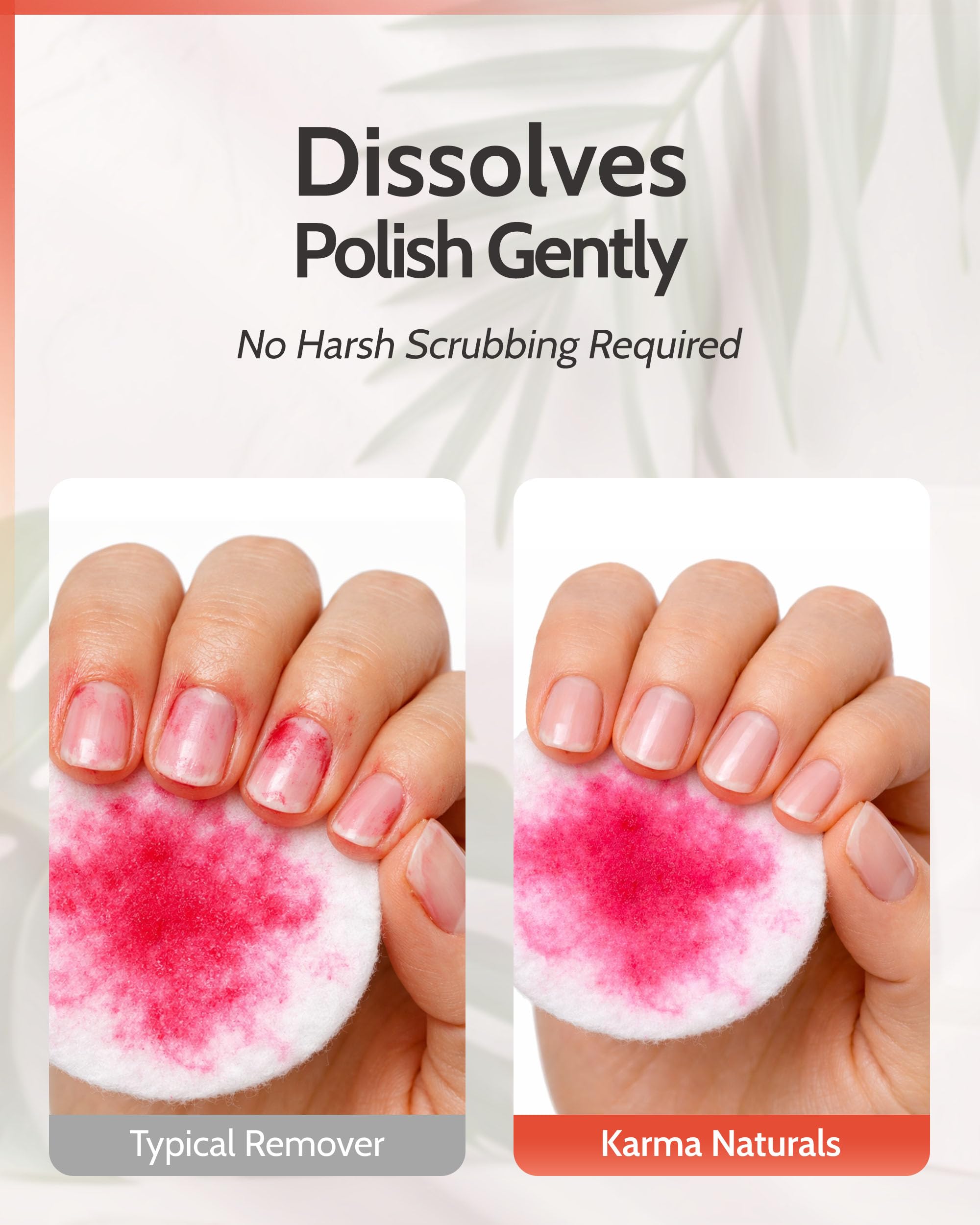 Karma Naturals - Removedor de esmalte de uñas con flor de naranja - No tóxico, vegano, libre de crueldad, sin acetona - Fortalecedor de uñas para uñas - 4 onzas líquidas.