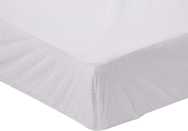 Dudu N Girlie Chicco Next To Me Crib waterproof Mattress Protector Fitted Sheet | Bedside Crib Mattress Cover | Fits for Chicco Next2Me 51 x 85 cm, White.