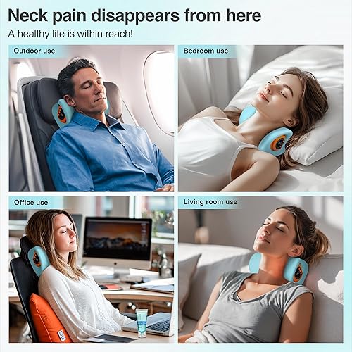 Miniatura 7 de Neck Massager 2025, Neck Stretcher Cervical Traction with Heat, 3 Modes, Portable Massage Neck Hump Corrector for Pain Relief and Muscle Relax, 26