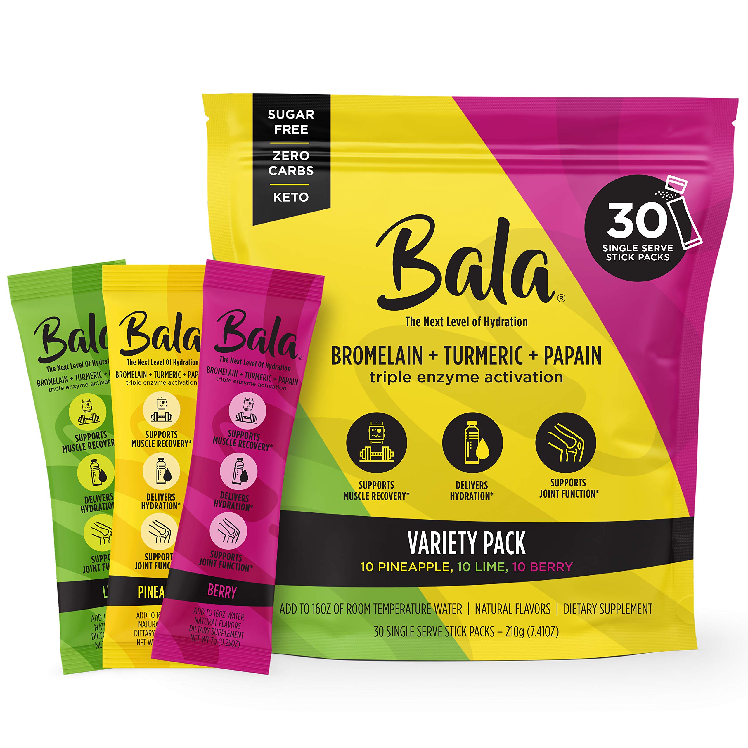 Buy BALA Hydration Turmeric Drink Mix PacketSugar Free Electrolyte
