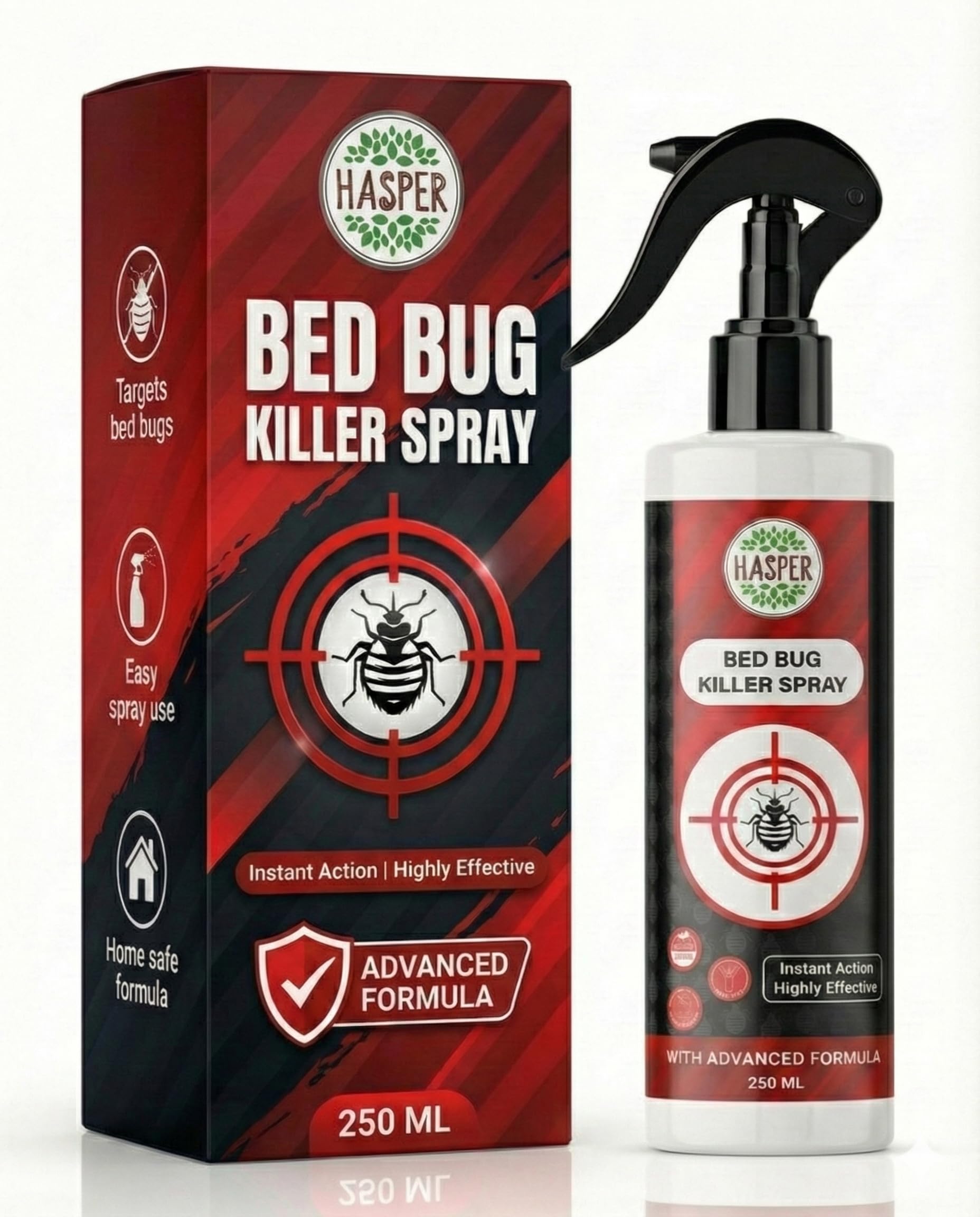 Hasper Bed Bug Killer Spray – Strongest Bedbugs Remover for Mattress & Home | Powerful Herbal Treatment | Best Insect Control Solution | Most Effective Bedbug Repellent | Khatmal Marne Ki Dawai