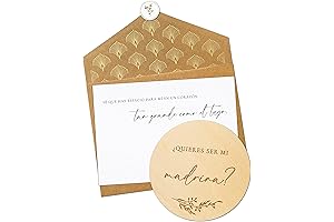 ¿Quieres ser mi madrina de bautizo? Tarjeta de madera con sobre -...