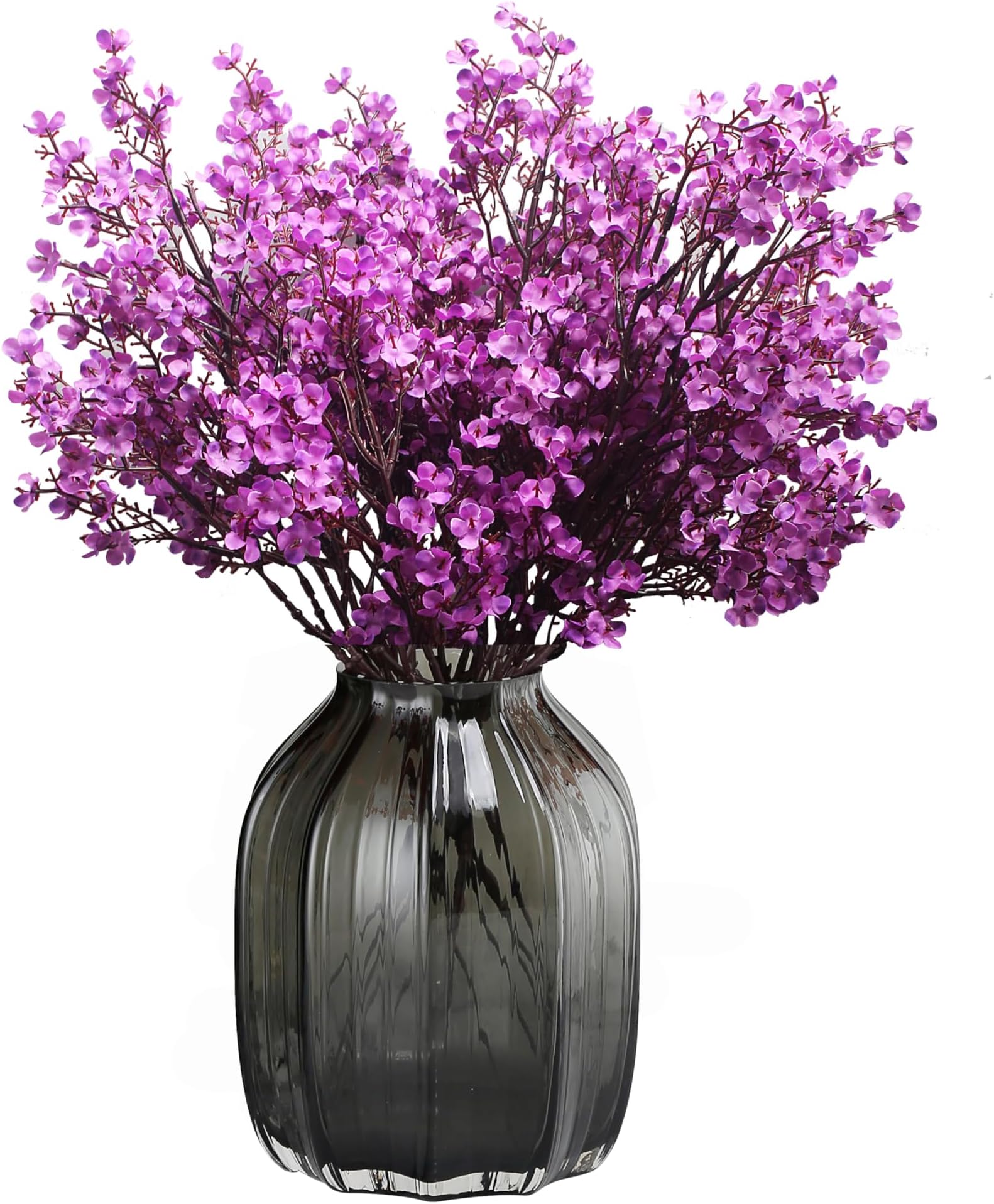 JAKY-Global Babys Breath Silk Artificial Flowers Bulk 12pcs for Spring Decor Fake Flower Bouquet Bulk for Home Kitchen Indoor Bouquet Floral Arrangement Table Centerpieces Party Decor(Purple 12pcs)
