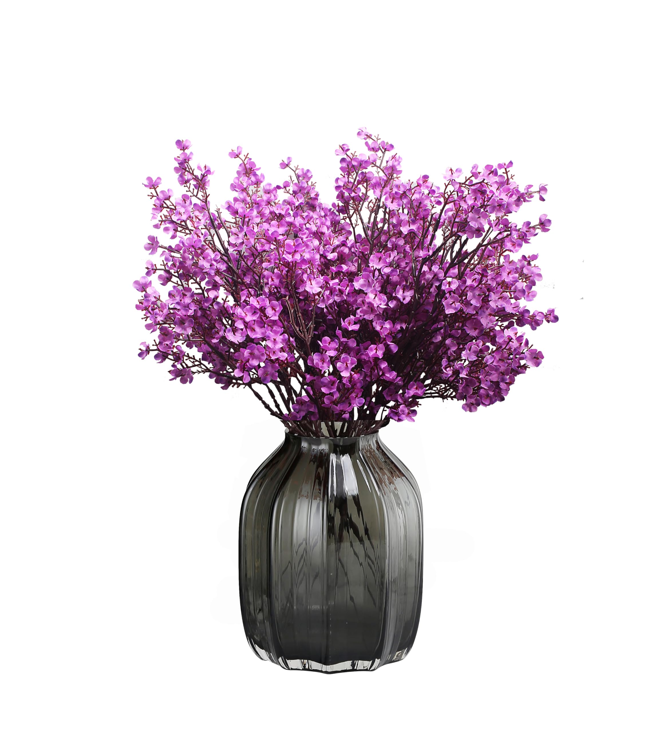 JAKY-Global Babys Breath Silk Artificial Flowers Bulk 12pcs for Spring Decor Fake Flower Bouquet Bulk for Home Kitchen Indoor Bouquet Floral Arrangement Table Centerpieces Party Decor(Purple 12pcs)