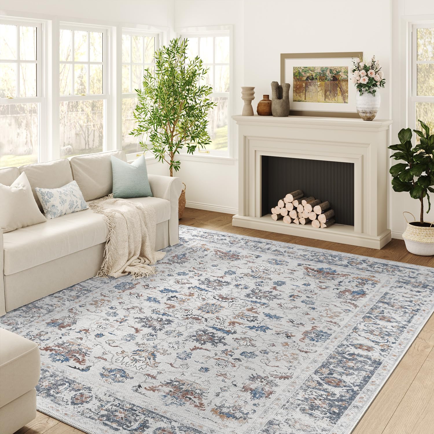 Amazon.com: jinchan Area Rug 6x9 Living Room Rug - Washable