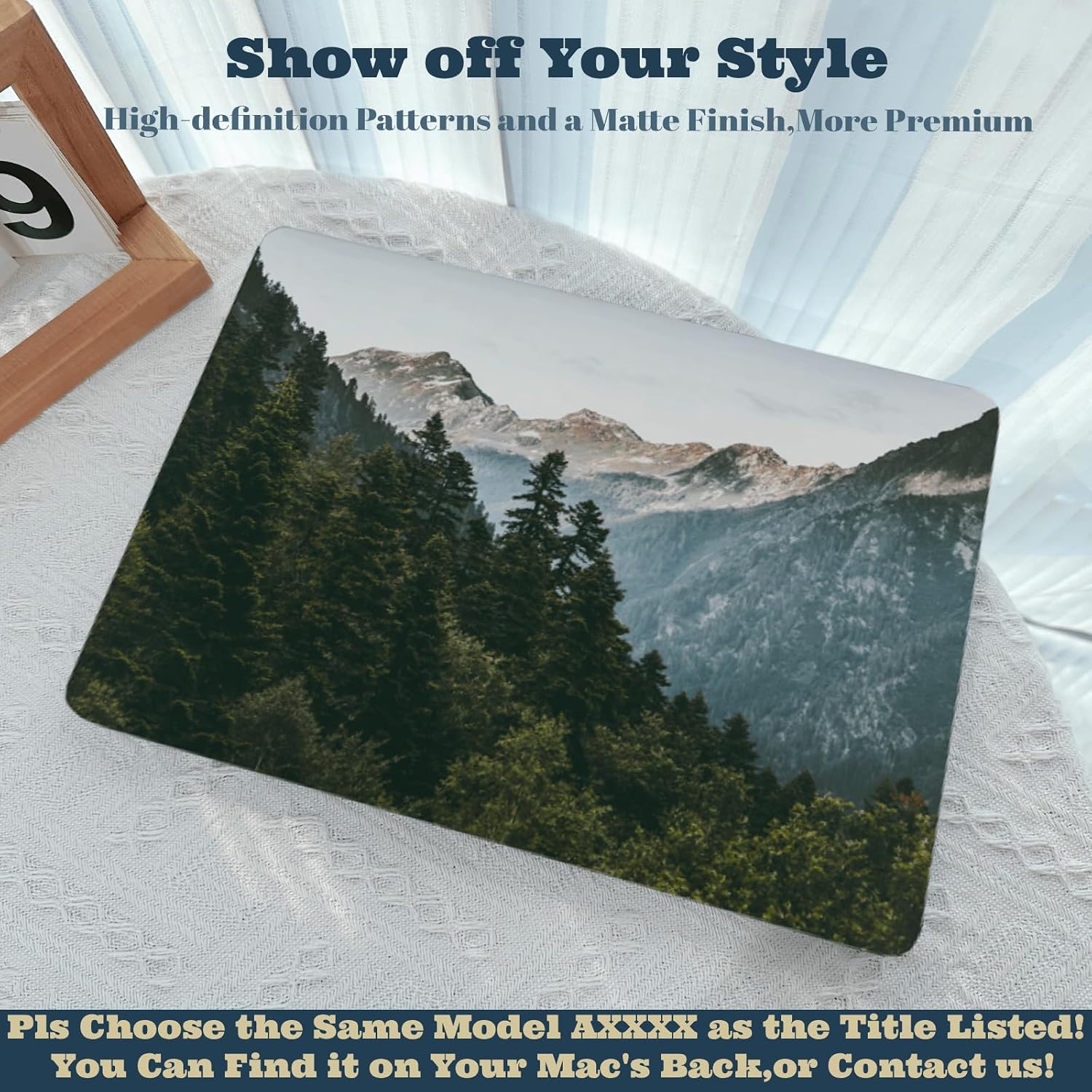 for MacBook Neo Case 13 inch 2026 Model A3404 with A18 Pro Chip,Sturdy Hard Shell Case for MacBook Neo 13 inch with 13" Retina Display & Touch ID,‌‌Mountain image 2