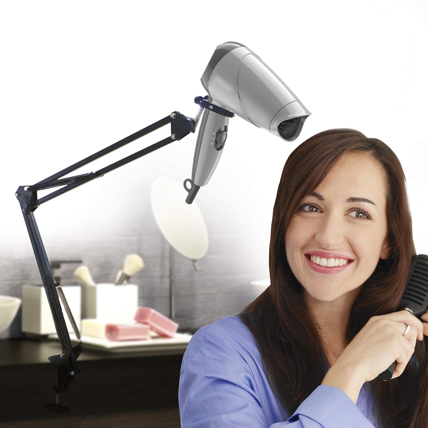 innelo Hair Dryer Holder, Hands Free Dryer Stand for Hair