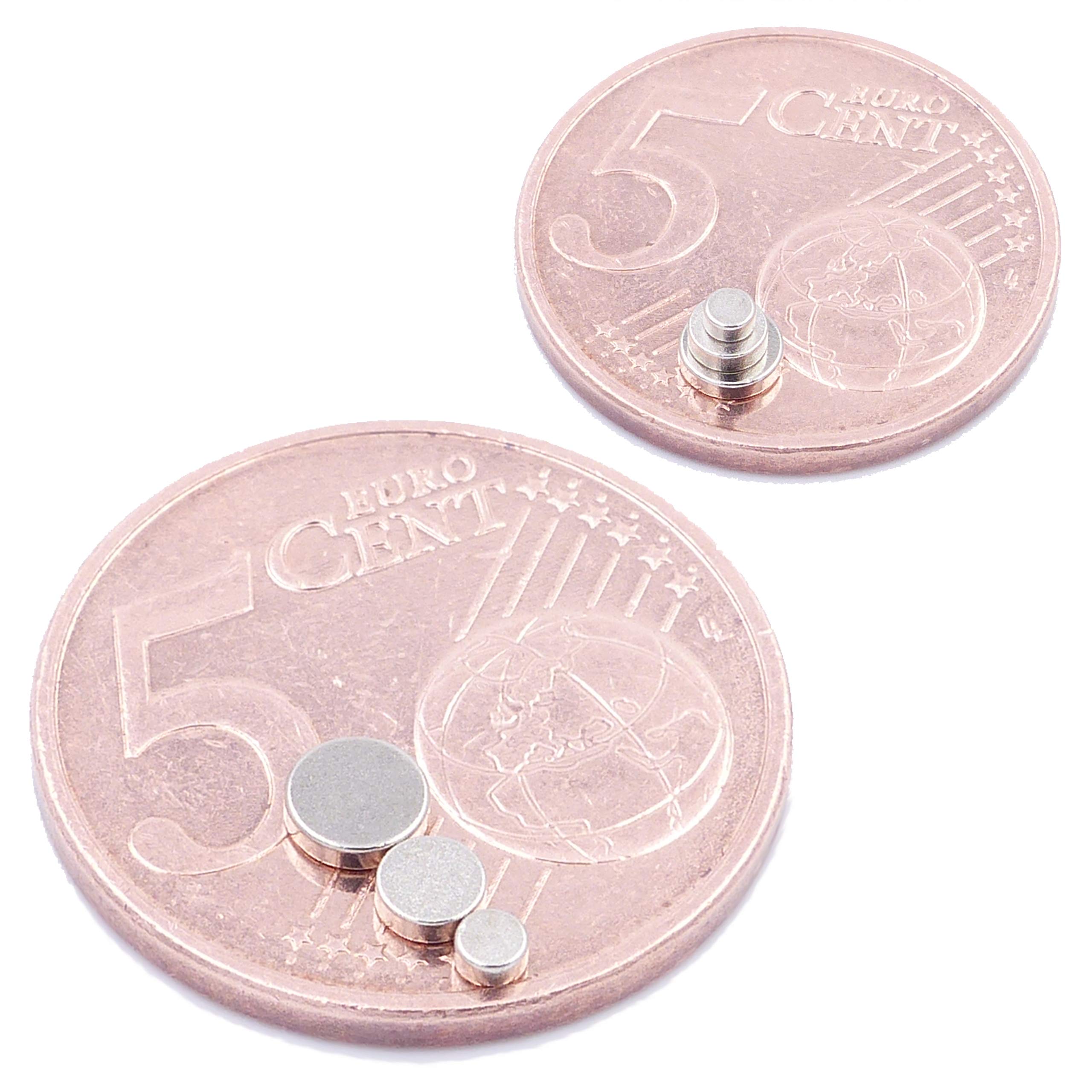 Brudazon | 5 Mini Disc Magneten 10x10mm | N52 sterkste niveau - Neodymium Magneten super sterk | Power Magnet for Model Making, Photo, Whiteboard, Refrigerator, Crafting | klein, rond & extra sterk