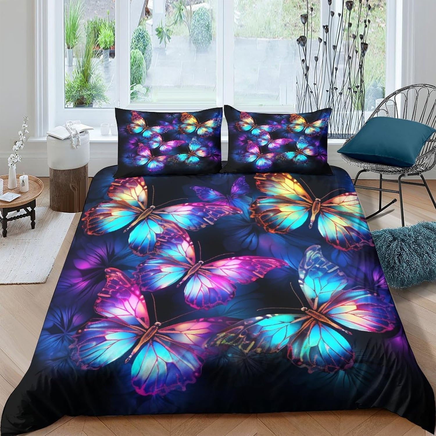 Housse de couette papillon 135x200 cm pour créer un cocon de douceur dans la chambre