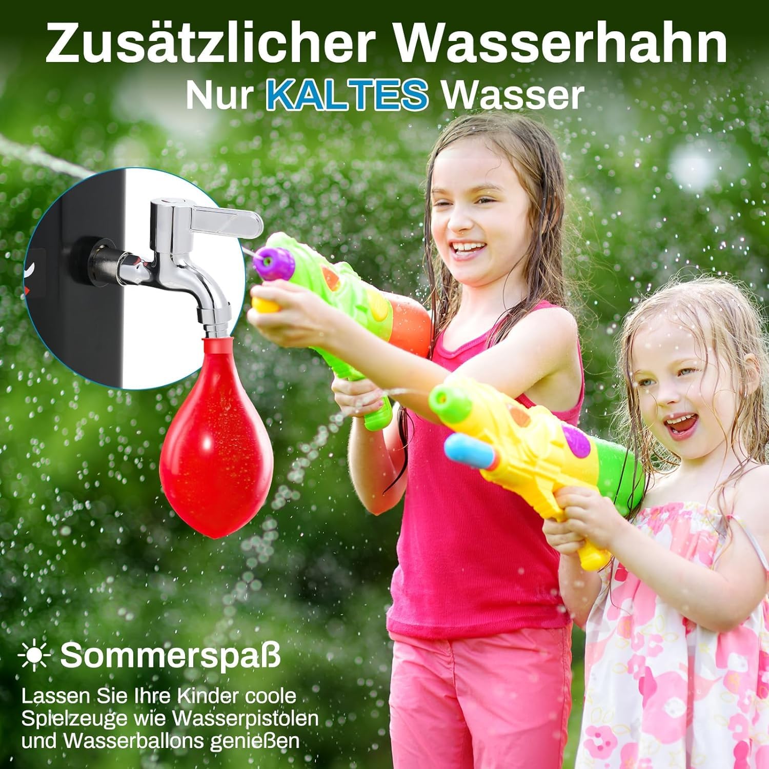 LIFERUN Prysznic solarny, prysznic ogrodowy z głowicą prysznicową 360°, kranem, przyłączem węża ogrodowego i osłoną ochronną, prysznic basenowy, na kemping, ciepła woda, do 60°C, bez przyłącza prądu