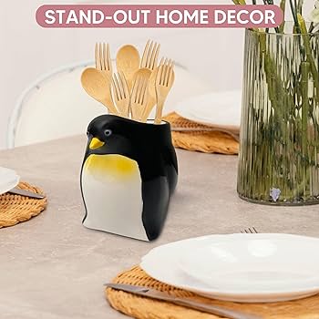Amazon.com: Sixdrop Penguin Kitchen Utensil Holder - Cute Storage