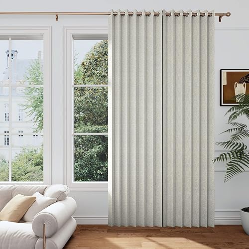 Miniatura 18 de Persianas verticales de tela, persianas de puerta 100% opacas, persiana vertical para puertas correderas, 1 panel, 100 pulgadas de ancho x 84 Blanco